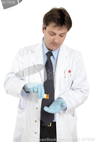 Image of Doctor with prescription medicine