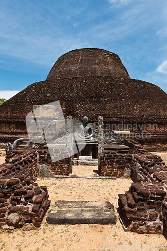 Image of Ancient Buddhist dagoba (stupe) Pabula Vihara. Sri Lanka