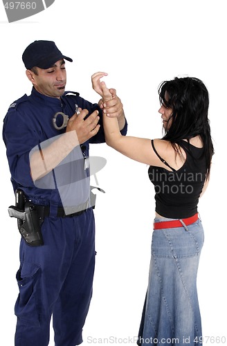 Image of Handcuffing a ciminal