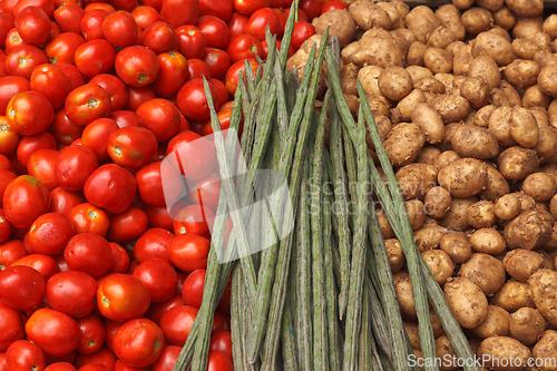 Image of Vegetable market. India