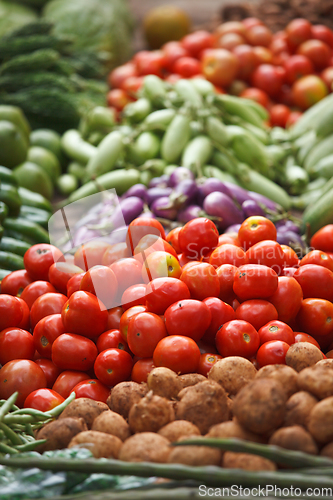 Image of Vegetable market. India