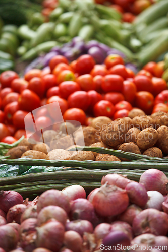 Image of Vegetable market. India