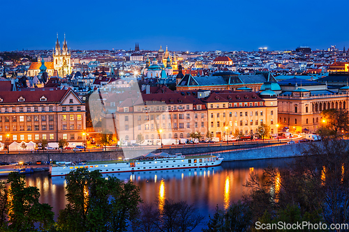 Image of Evening view of Prague, Czech Republic