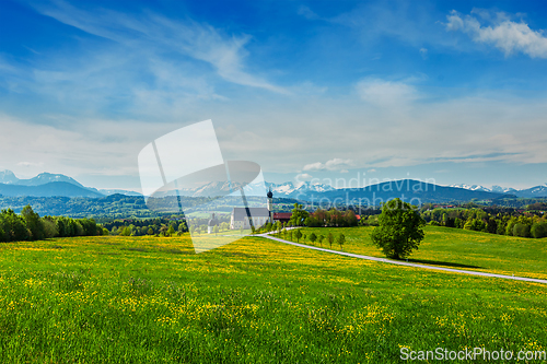 Image of Church of Wilparting, Irschenberg, Upper Bavaria, Germany