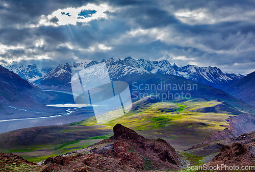 Image of HImalayan landscape in Himalayas with river