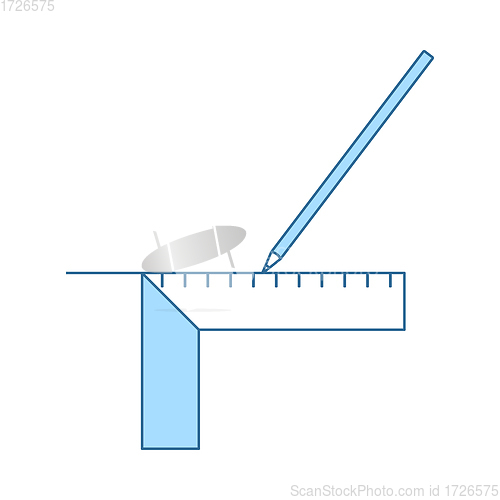 Image of Pencil Line With Scale Icon