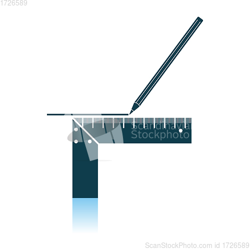 Image of Pencil Line With Scale Icon