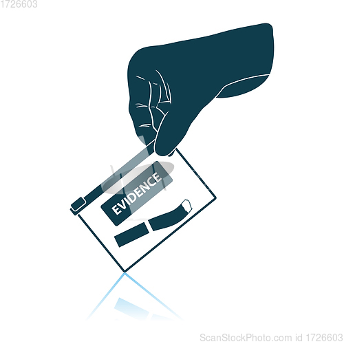 Image of Hand Holding Evidence Pocket Icon