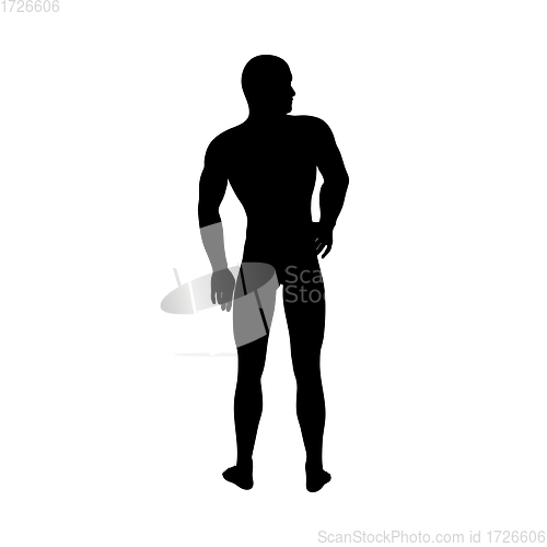 Image of Standing Pose Man Silhouette