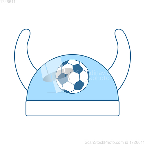 Image of Football Fans Horned Hat Icon