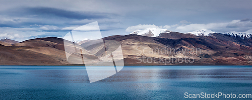 Image of Panorama of Lake Tso Moriri in Himalayas, Ladakh