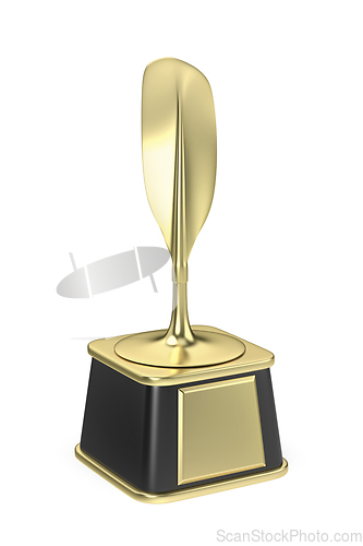 Image of Golden trophy for rowing, kayaking and canoeing