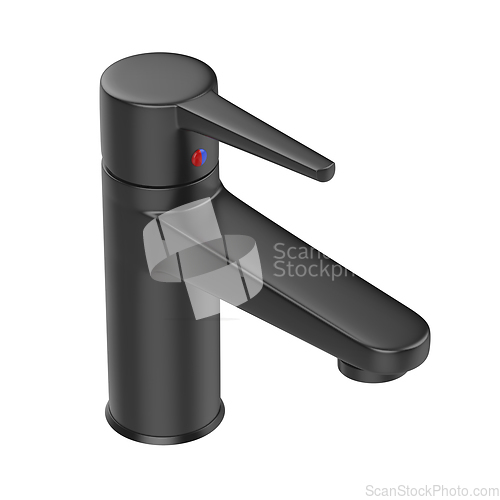 Image of Matte black bathroom faucet