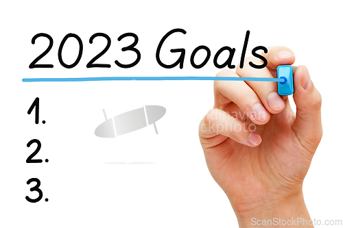 Image of Blank Goals List For The New Year 2023