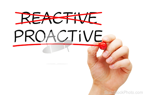 Image of Proactive Not Reactive Concept