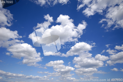 Image of Cumulus clouds and blue sky