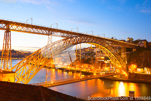 Image of Dom Luis bridge. Porto, Portugal