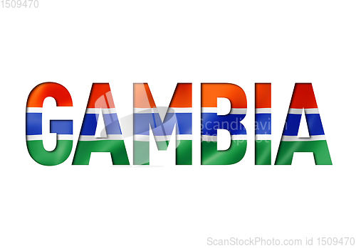 Image of gambian flag text font