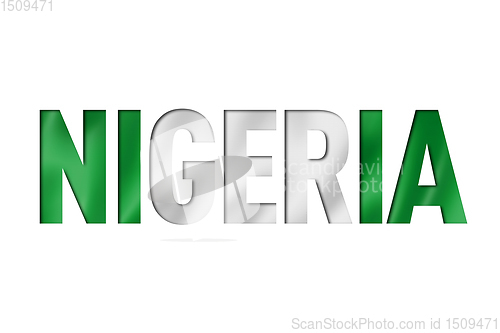 Image of nigeria flag text font