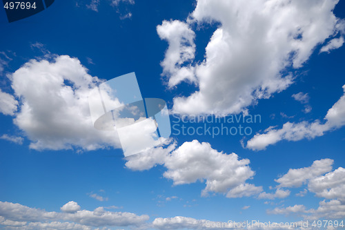Image of White clouds and blue sky