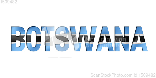 Image of botswana flag text font