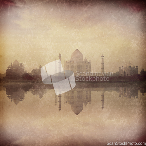 Image of Taj Mahal on sunrise sunset, Agra, India