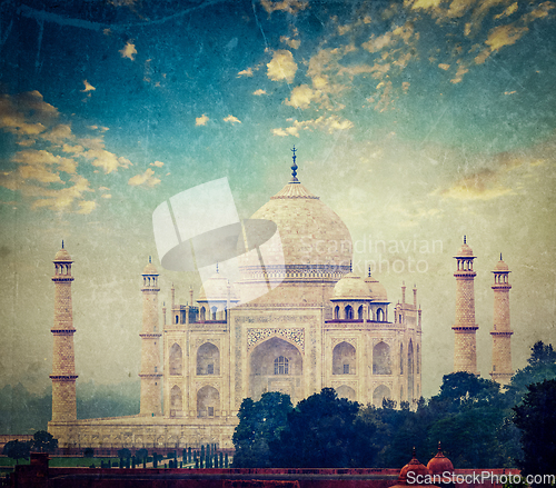 Image of Taj Mahal on sunrise sunset, Agra, India