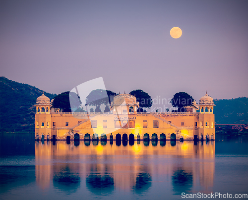 Image of Jal Mahal (Water Palace). Jaipur, Rajasthan, India