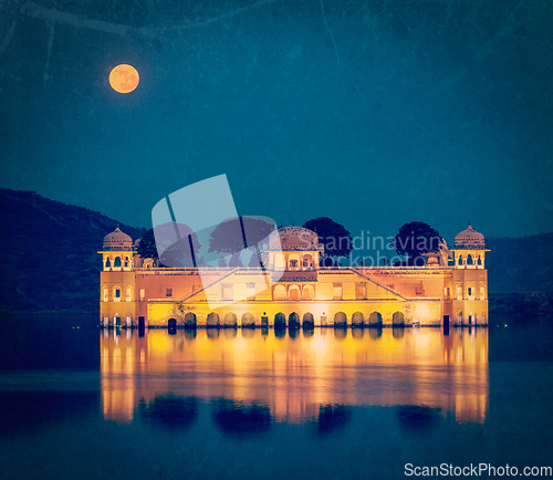 Image of Jal Mahal palace. Jaipur, Rajasthan, India