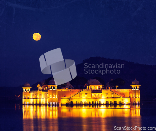 Image of Jal Mahal (Water Palace). Jaipur, Rajasthan, India