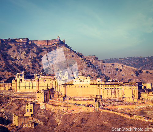 Image of Amer (Amber) fort, Rajasthan, India