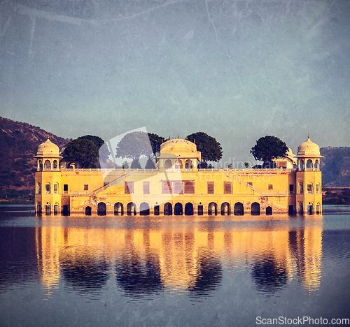 Image of Jal Mahal (Water Palace). Jaipur, Rajasthan, India