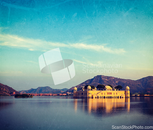 Image of Jal Mahal (Water Palace). Jaipur, Rajasthan, India