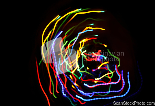 Image of Abstract colorful motion background with blurred lights 