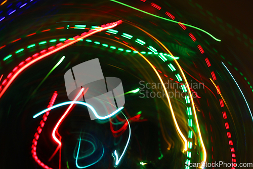 Image of Abstract colorful motion lights background