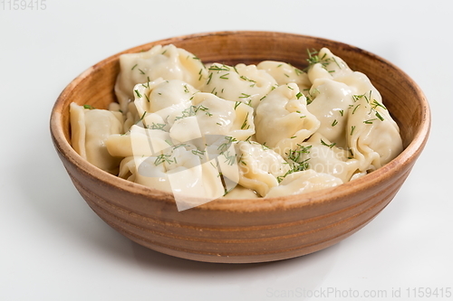 Image of Meat dumplings on a white background