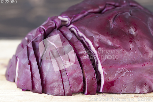 Image of cut red cabbage