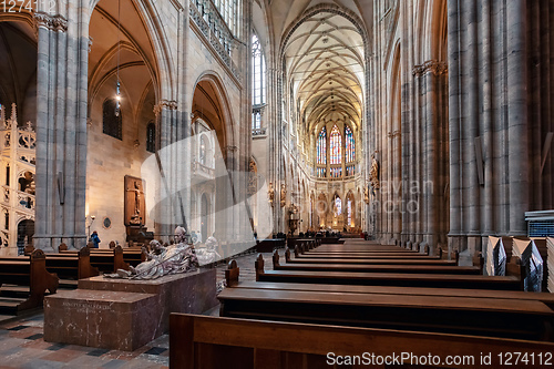 Image of interior of Vitus Cathedral, Czech Republic