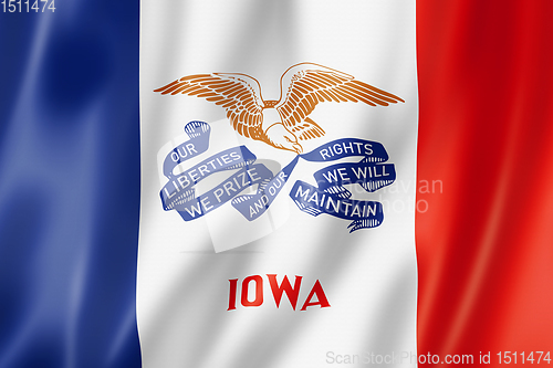 Image of Iowa flag, USA