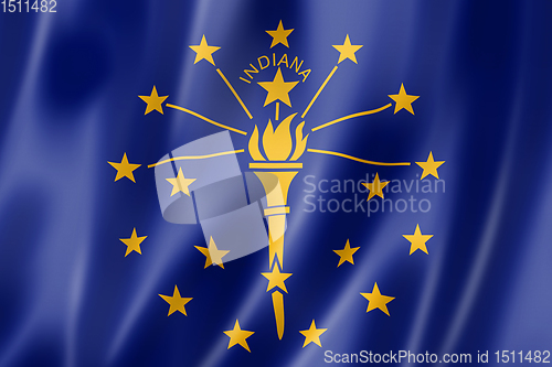 Image of Indiana flag, USA