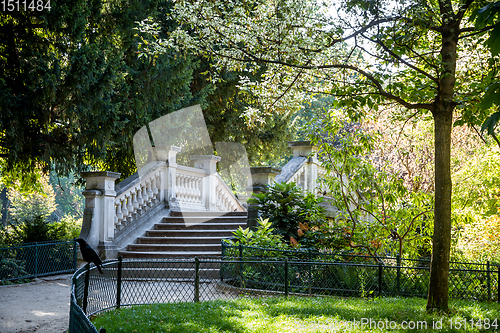 Image of Bridge in Parc Monceau, Paris, France