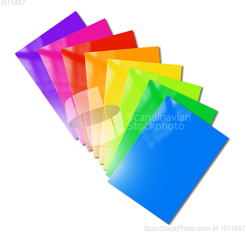 Image of Multi color booklets range mockup on white background