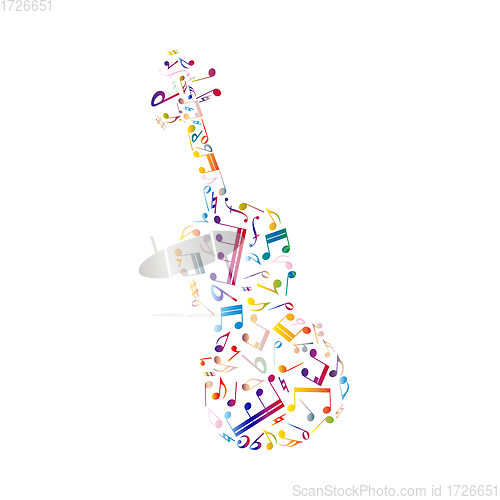 Image of Musical background with violin