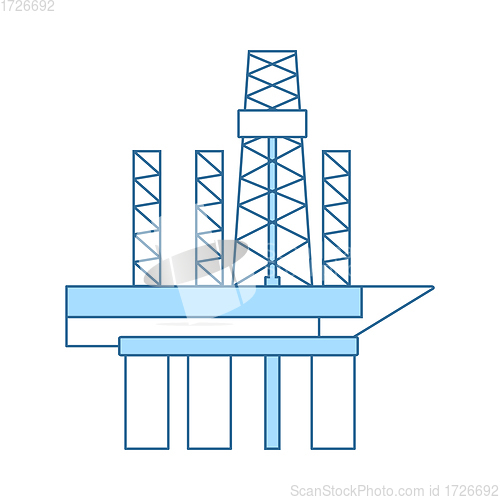 Image of Oil Sea Platform Icon