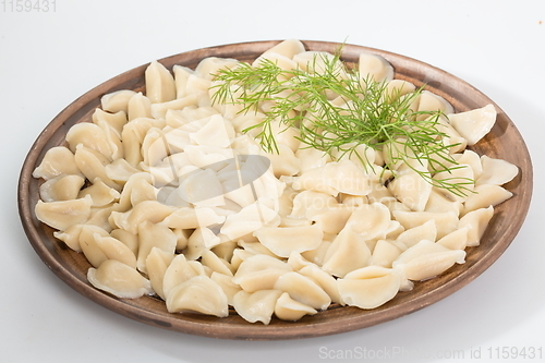 Image of Meat dumplings on a white background