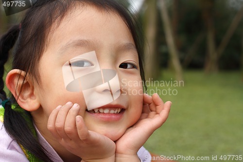 Image of Chinese girl acting like model - 01