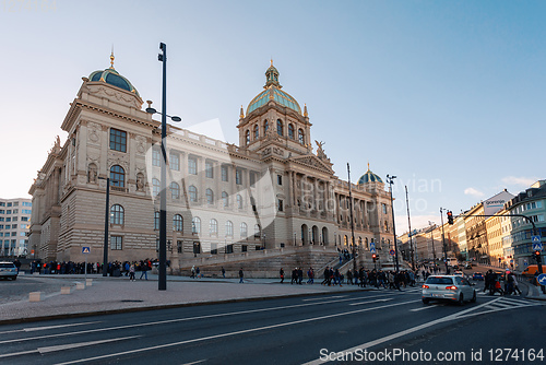 Image of Top of Wenceslas square and national museum in background
