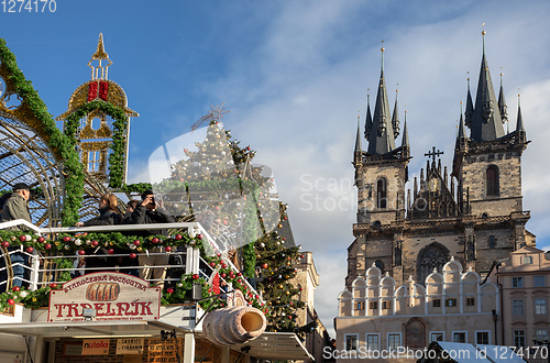 Image of Christmas tree at Old Town Square in Prague