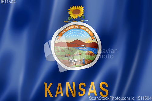 Image of Kansas flag, USA