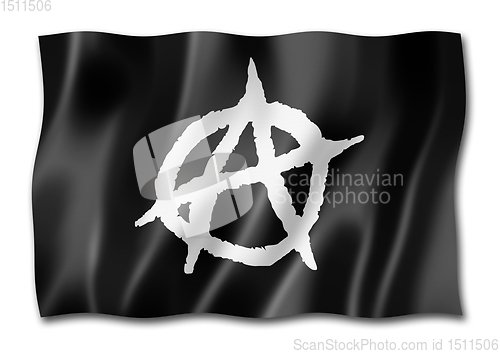 Image of Anarchy flag isolated on white
